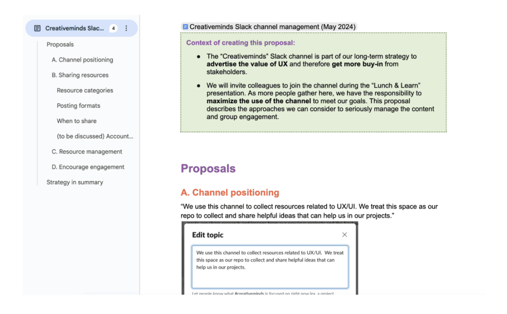 Slack channel management proposal